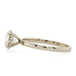 soilitare moissanite engagement ring in white gold