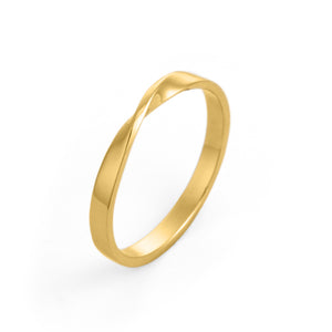 gold mobius ring in yellow gold white gold rose gold
