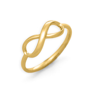 infinity ring solid gold