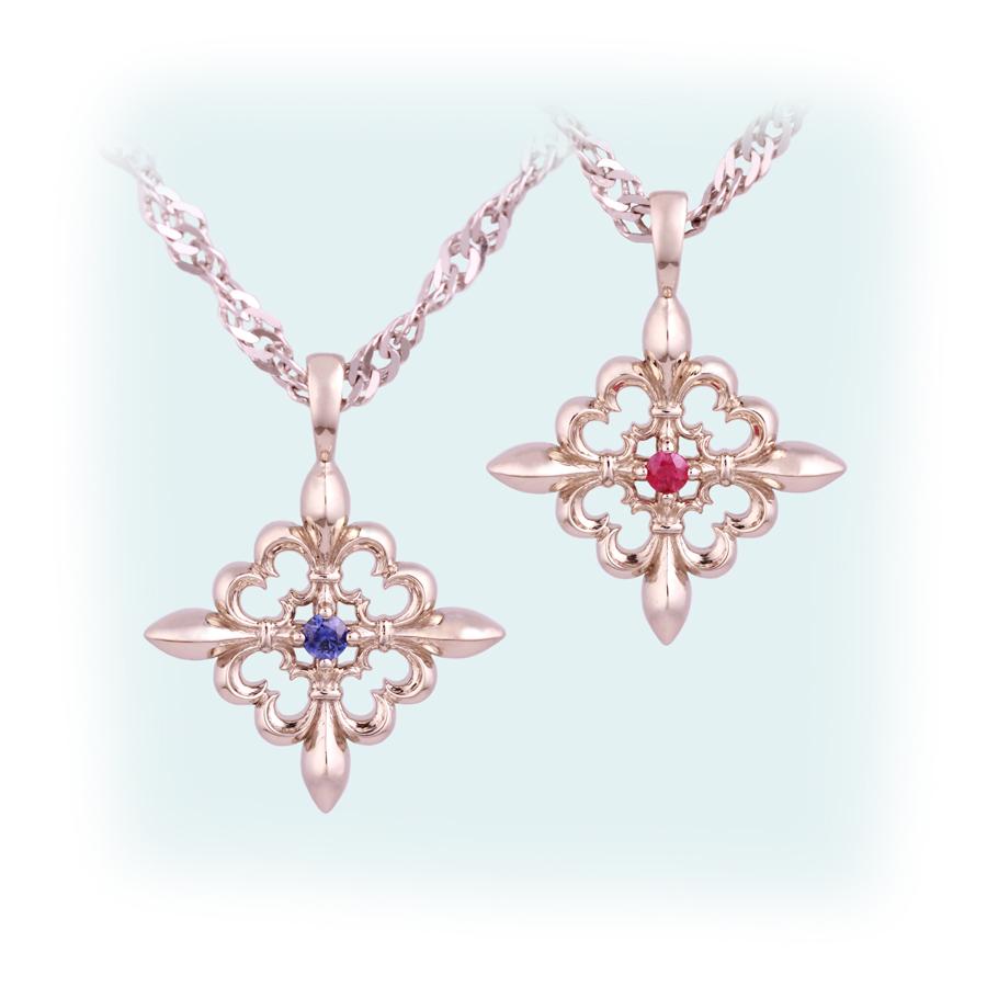 Fleur-de-lis Pendant with Blue Sapphire