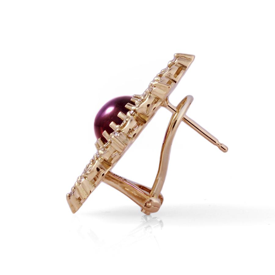 Amethyst-Diamond-Button-Earrings