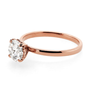 Rose Gold 1ct moissanite enagement ring