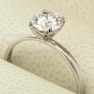 1ct moissanite fleur de lis engagement ring