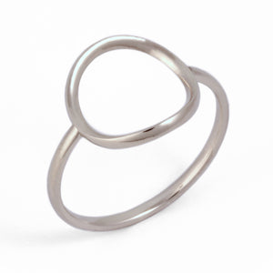 Silver Karma open circle ring