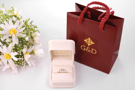 Infinity Ring in 14K Gold elegant packaging