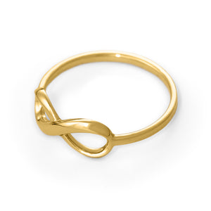 Infinity Ring in 14K Gold side angle