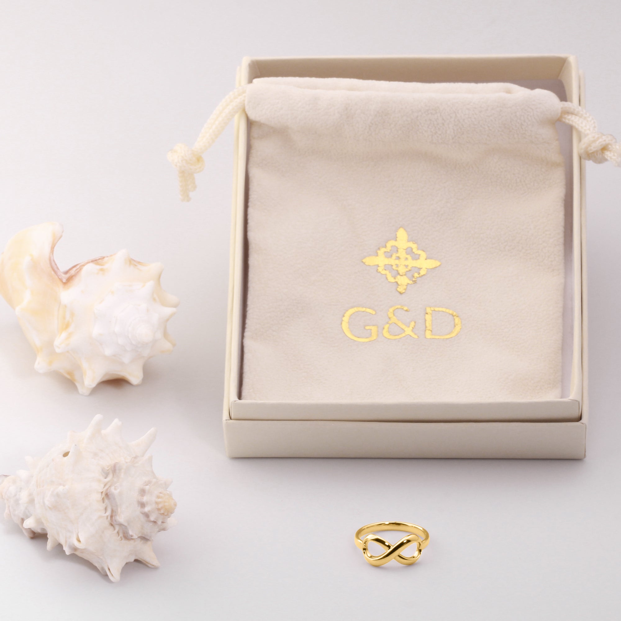 Infinity Ring Thick in 14K Gold elegant packaging