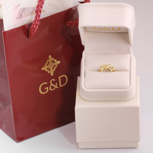 Infinity Ring Thick in 14K Gold elegant gift packaging