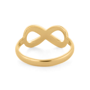 Infinity Ring Thick in 18K Gold back view
