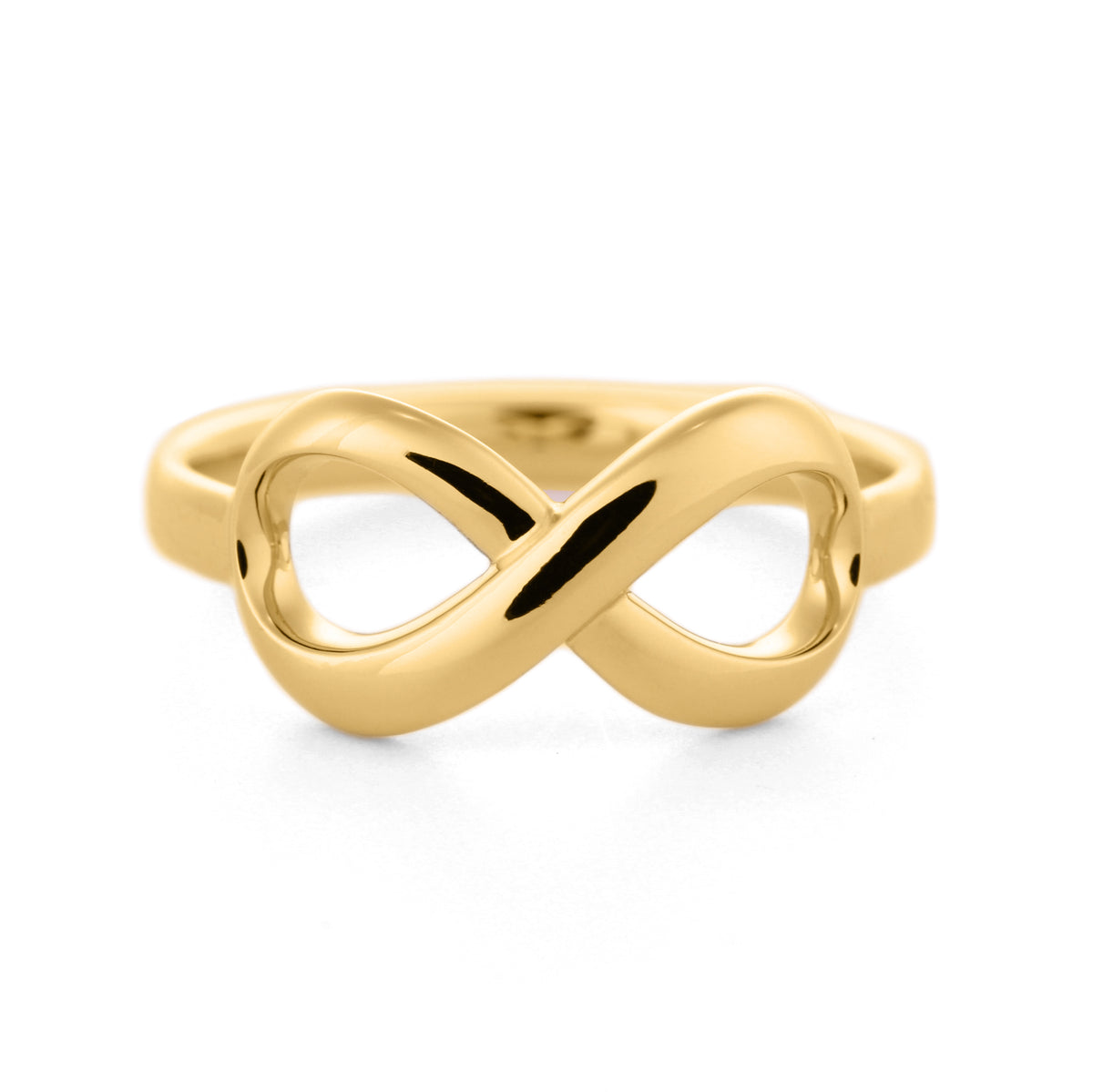 Infinity Ring Thick in 18K Gold front view