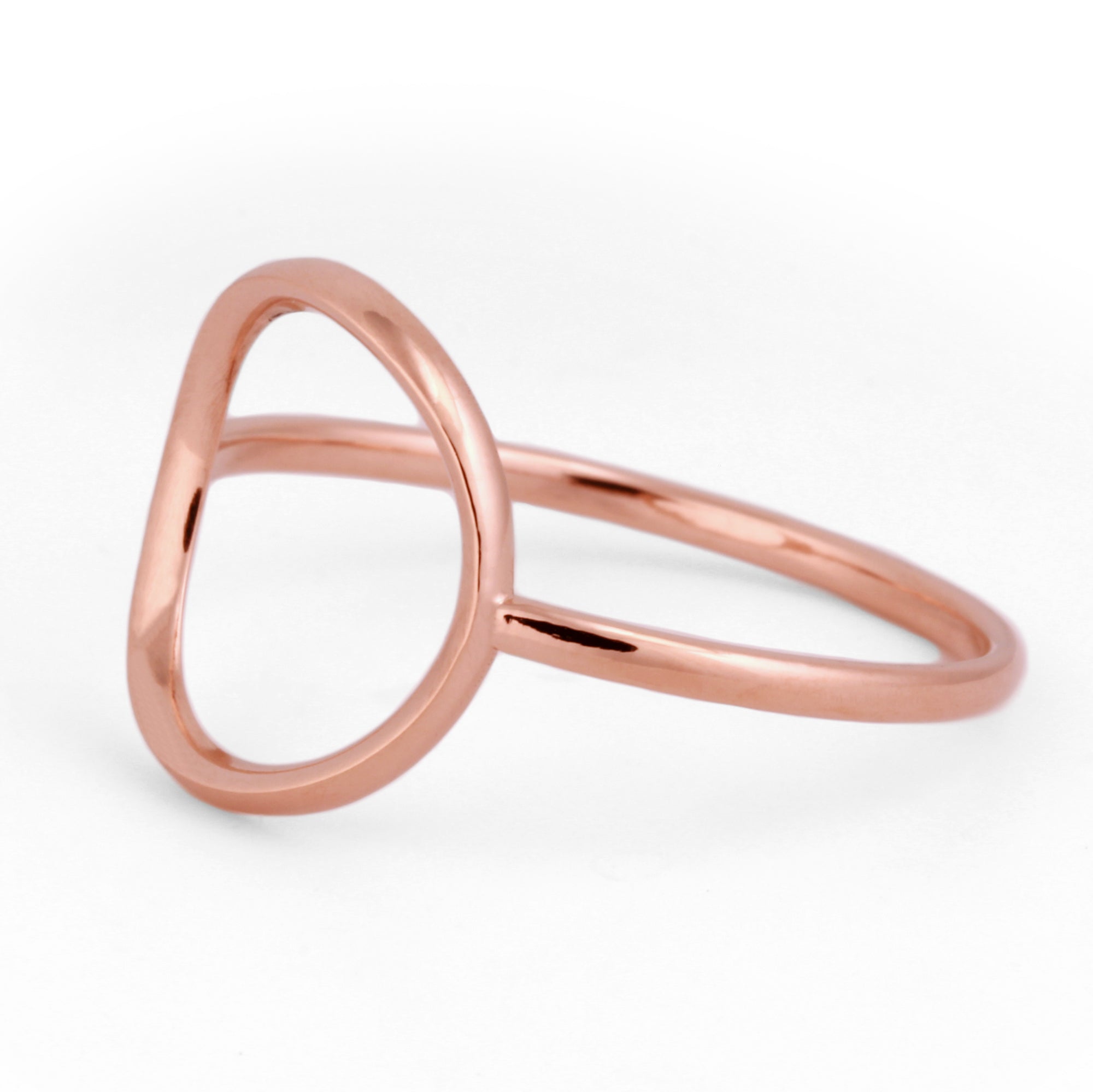 Karma Open Circle Ring in 14K rose gold meaningful gift ring