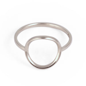 Karma Open Circle Ring in 14K white gold meaningful gift ring
