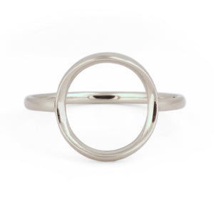 Karma open circle ring in Sterling Silver by Gregory Simonov G&D Unique Designs
