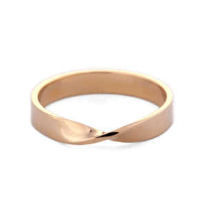 mobius wedding ring 3mm in 18k rose gold G&D Unique Designs