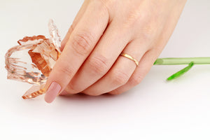 2mm gold mobius ring wedding ring