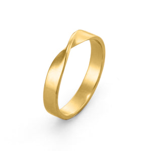 gold mobius ring 3mm