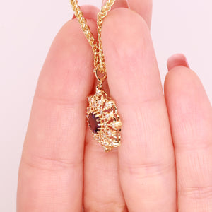Amethyst pendant with diamonds