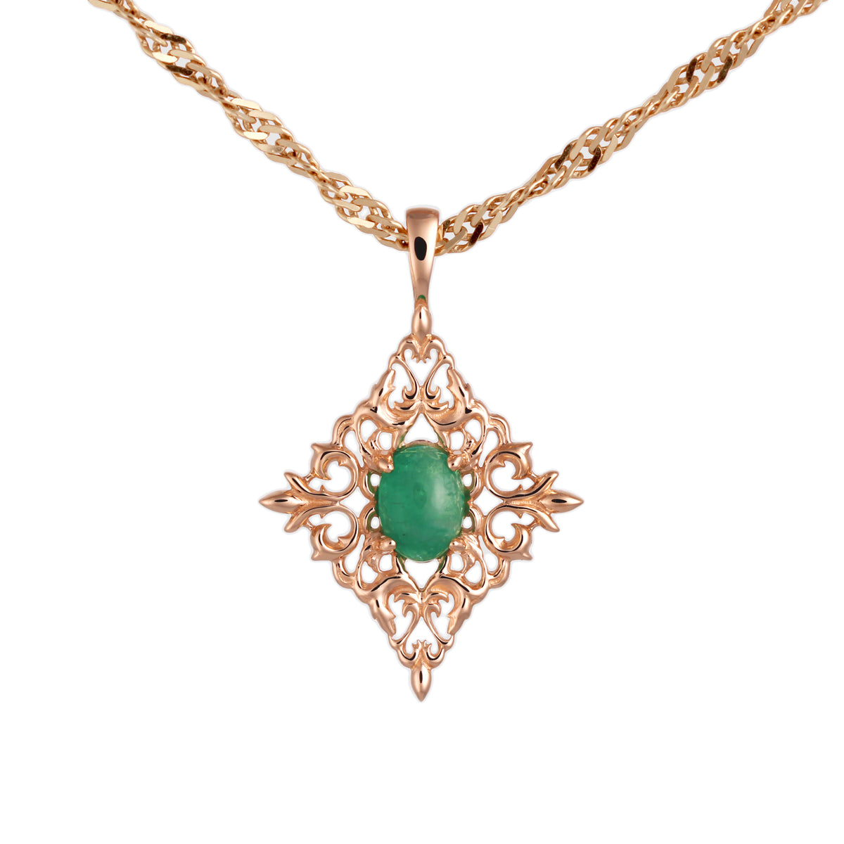 Gold Emerald Pendant