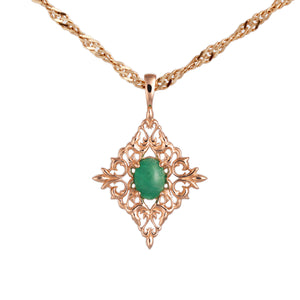 Gold Emerald Pendant
