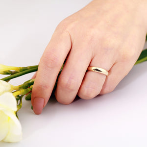 comfort fit 4mm wedding ring 18k yellow gold