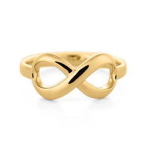 thick infinity ring in solid gold