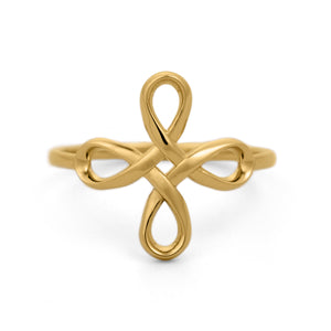 Infinity Flower Knot Ring in 18K Gold