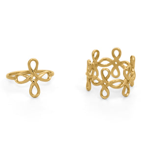 Infinity Flower Knot Ring in 18K Gold