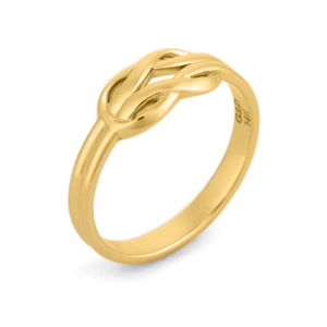 18K Gold Infinity Double knot ring