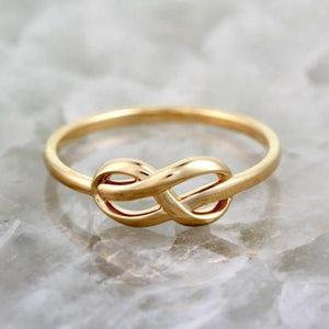 infinity knot promise ring in 14k gold