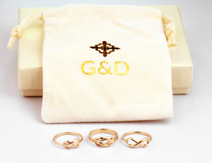 solid gold infinity promise rings collection