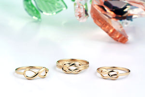 gold infinity ring promise ring collection