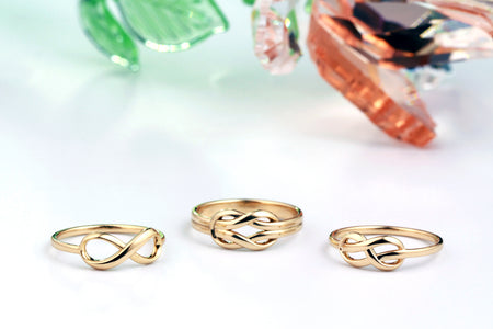 Infinity Rings, Infinity Knot Rings, Promise rings Gold