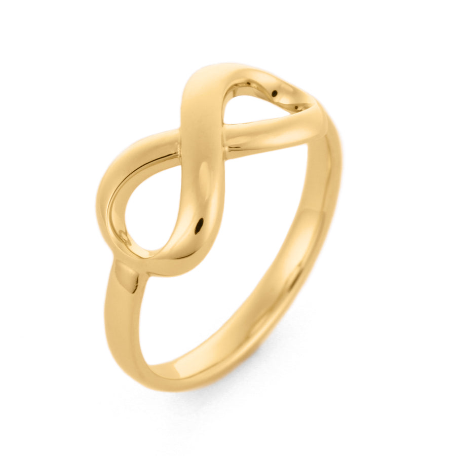 thick infinity ring in solid gold