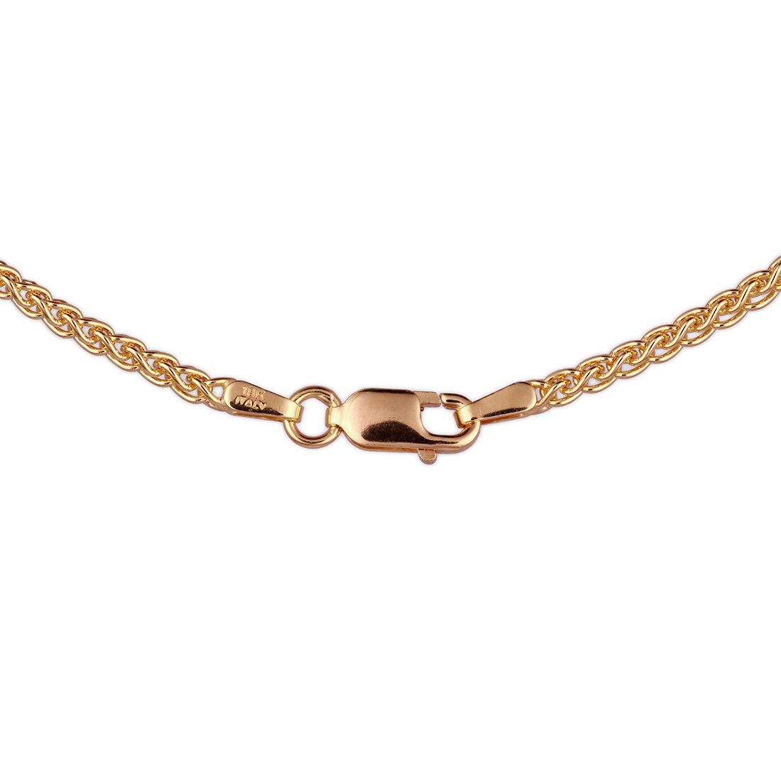 Italian 18K gold Wheat Spiga Chain 18"
