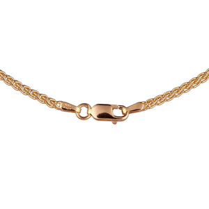 Italian 18K gold Wheat Spiga Chain 18"