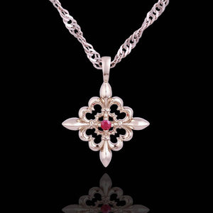 gold sapphire pendant necklace, september birthday gift, september birthstone