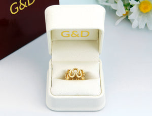 Wave Zig Zag Band Ring in 18K Gold