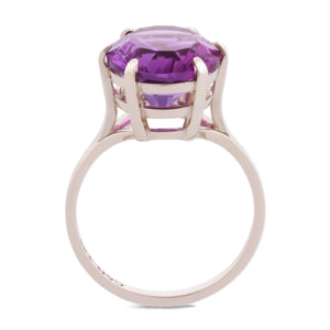 amethyst ring 14k white gold