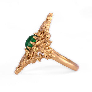gold emerald ring