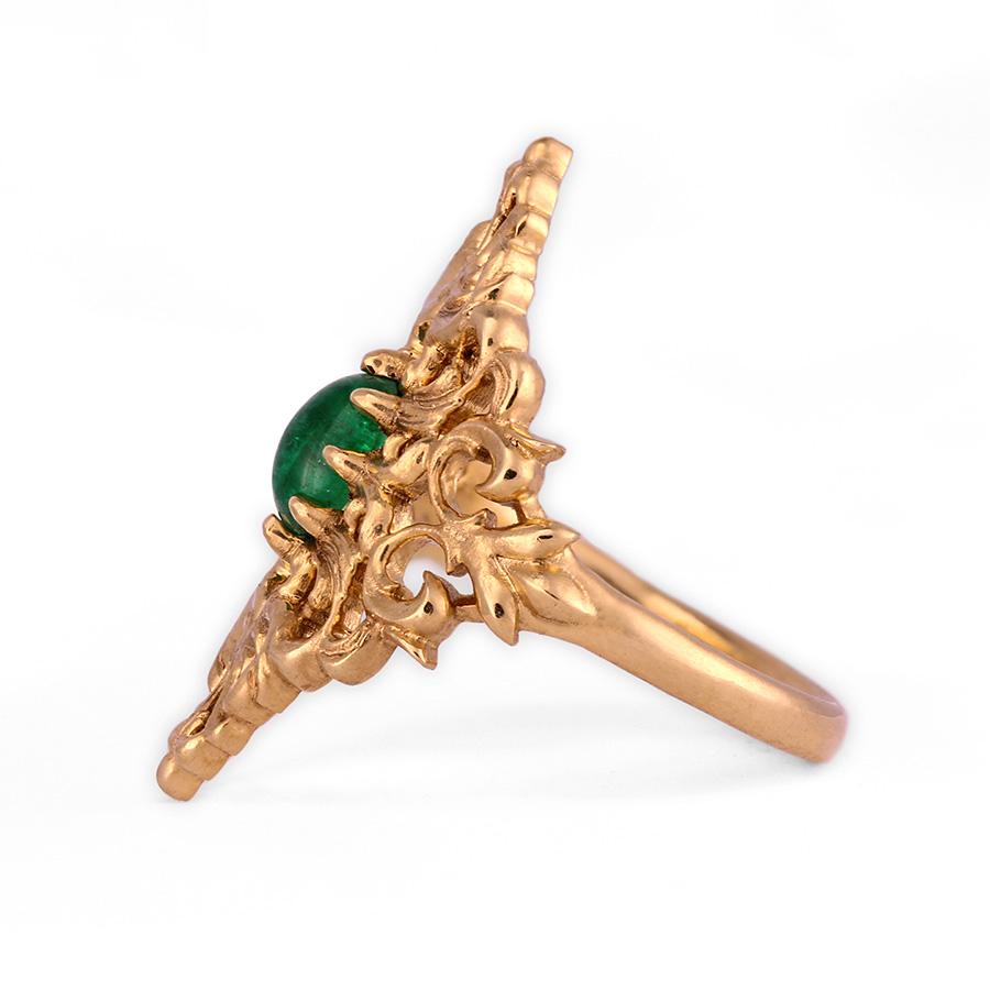 emerald ring 14k 18k gold
