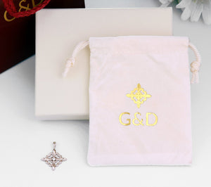 G&D Unique Designs Jewelry packaging with diamond gold pendant
