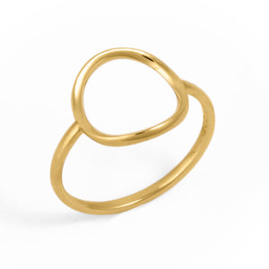 Solid gold karma circle ring