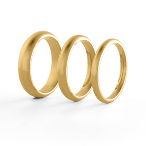 14K yellow gold wedding rings 2mm 3mm