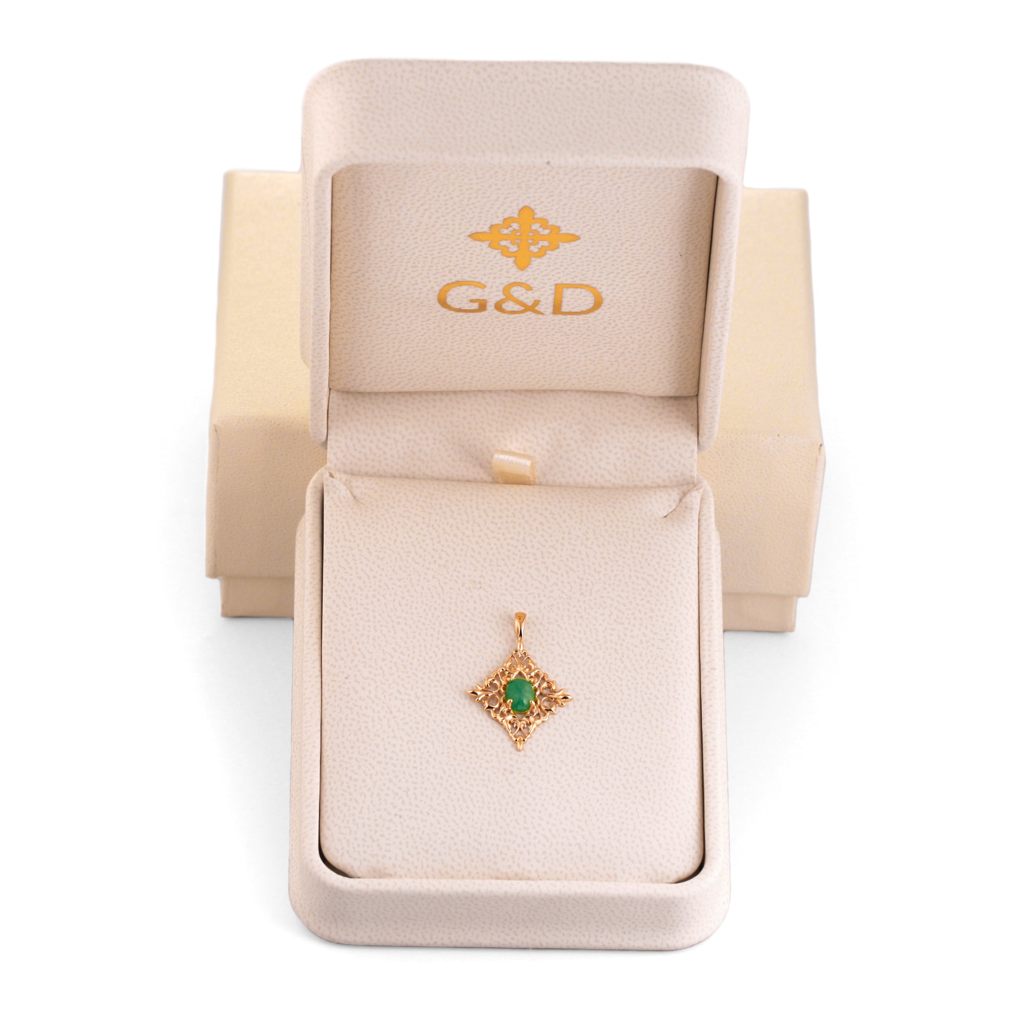 Emerald Pendant Vintage G&D