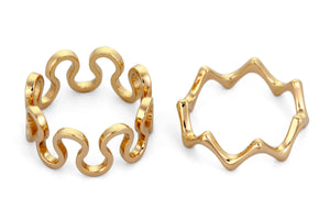 wave zig zag ring