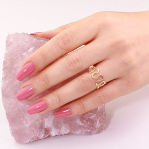 Wave Zig Zag Band Ring in 18K Gold