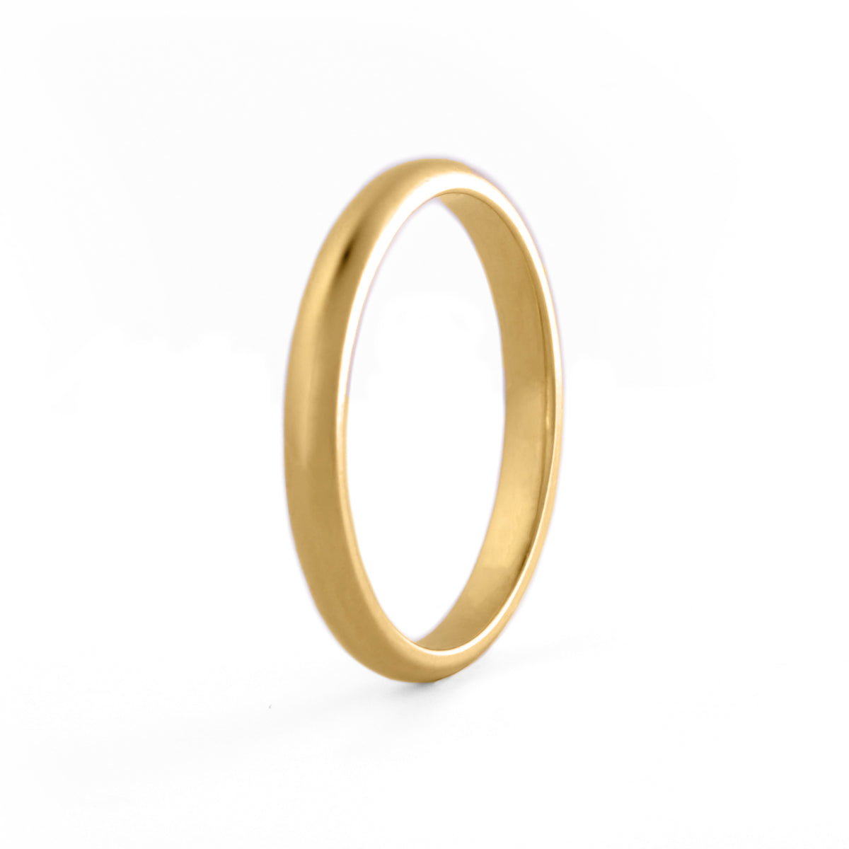  gold wedding ring 2mm, 14K wedding band, yellow gold 