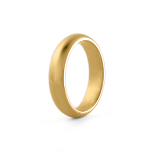 4mm wedding ring 14k yellow gold comfort fit